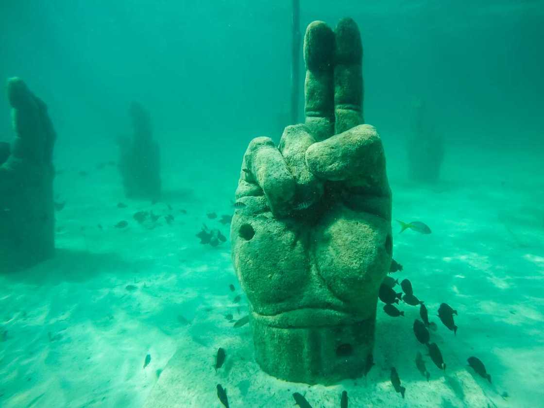 Stone hand based in Cancun, Yucatan Peninsula, Mexico