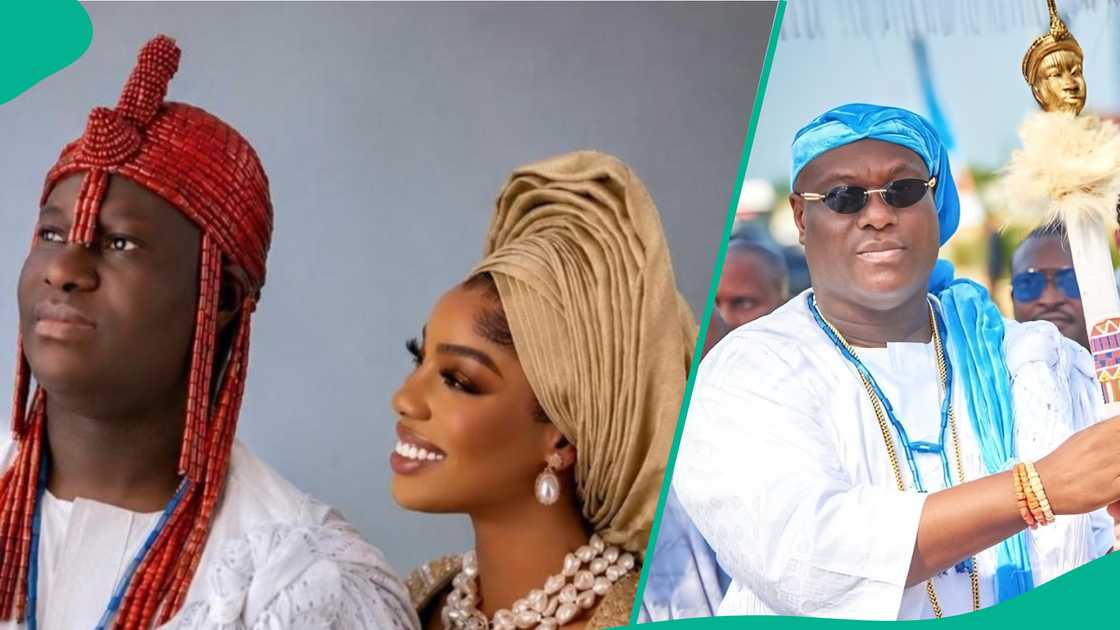 Ooni of Ife announces birth of baby with Olori Oluwtosin, fans react