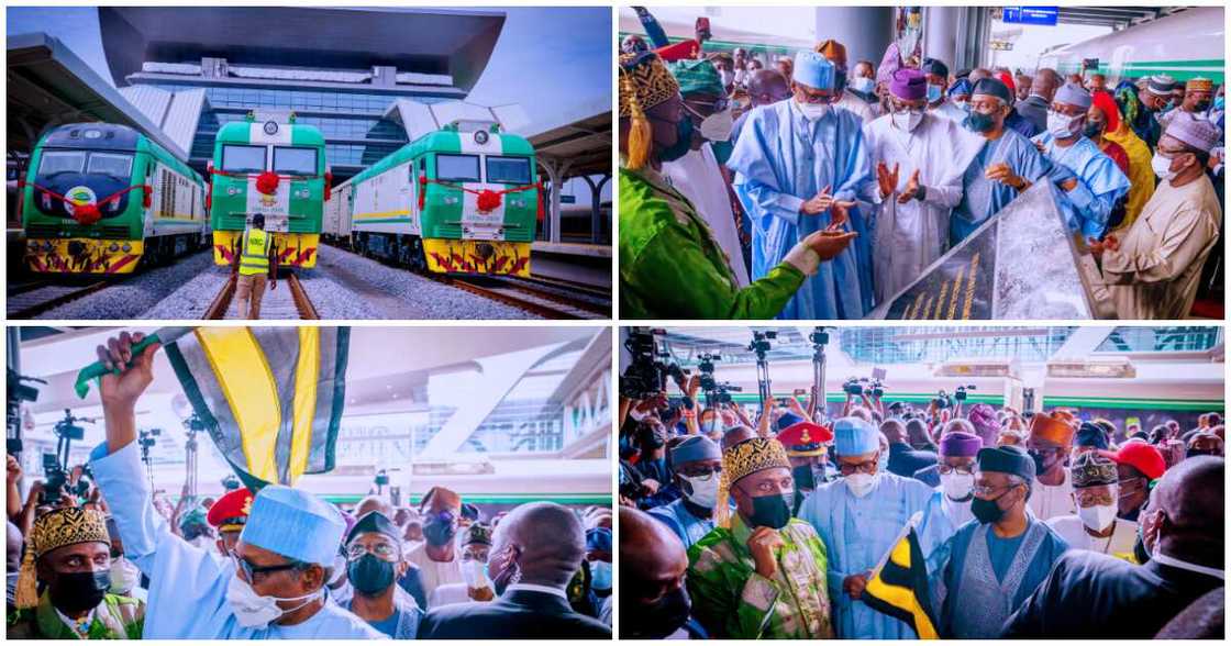 Buhari commission railway gauge in Lagos state