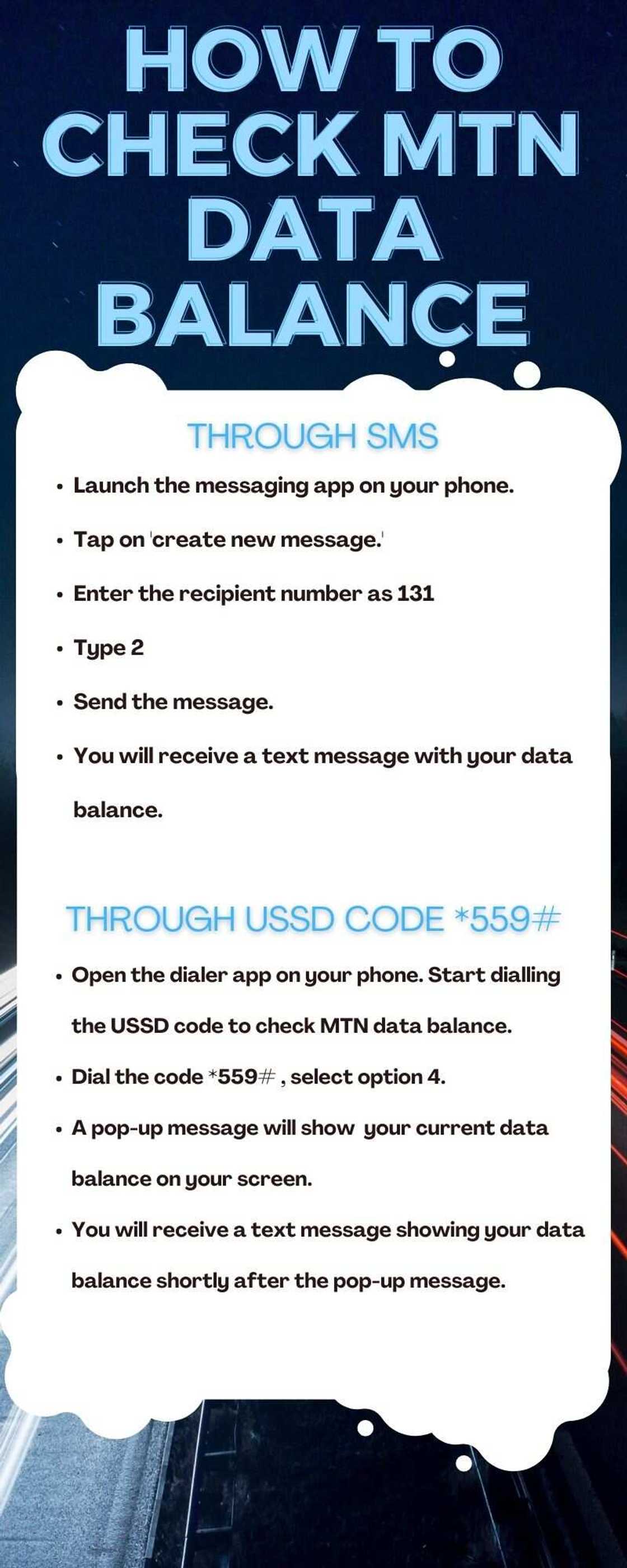 How to check MTN data balance How to check MTN data balance