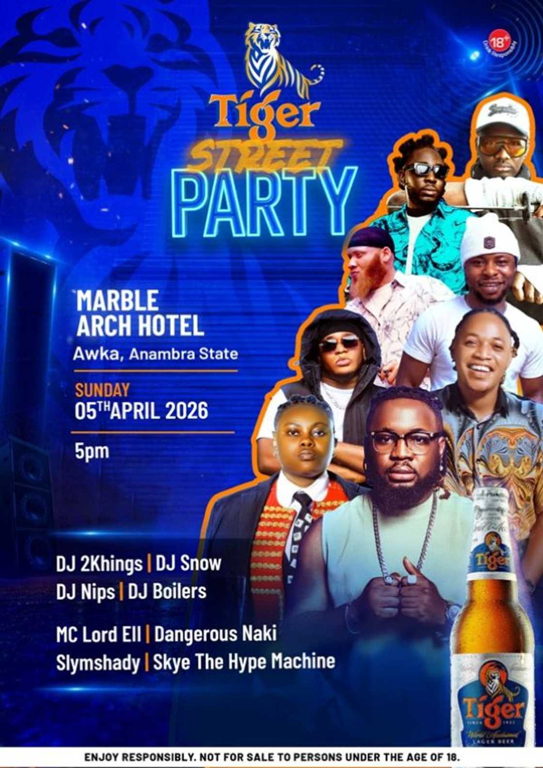 Tiger Beer is Bringing the fiercest Street Party to Awka and it’s about to Get Uncaged Tiger Beer is Bringing the fiercest Street Party to Awka and it’s about to Get Uncaged