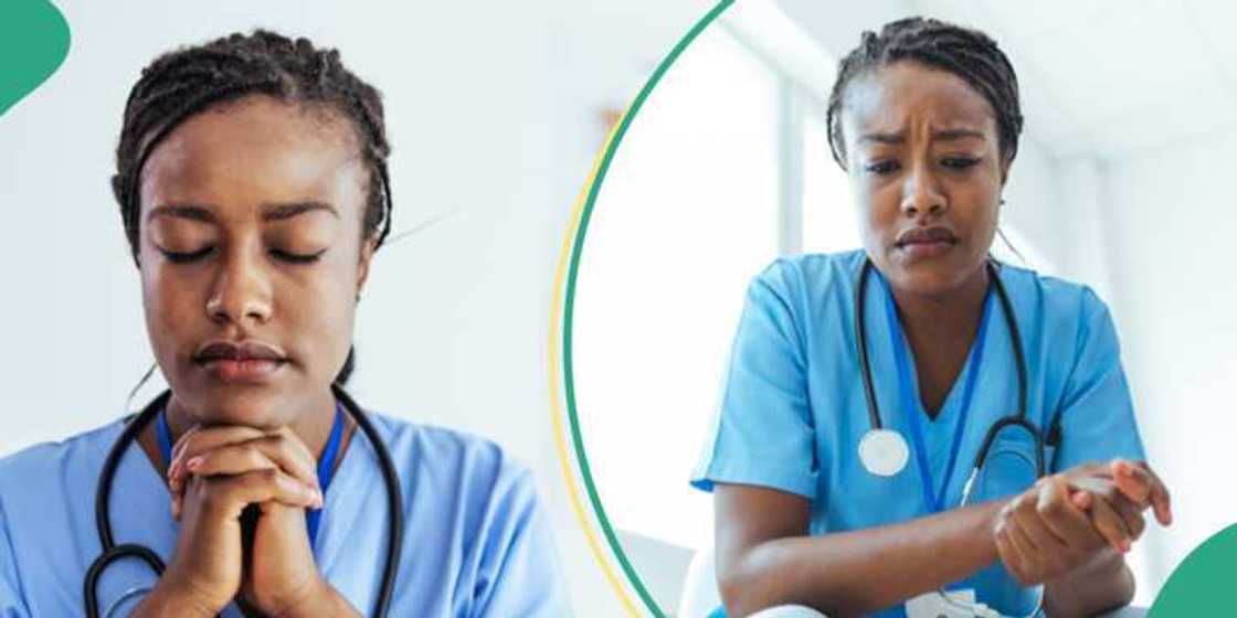 An kori malamar jinya 'yar Najeriya kan yi wa mara lafiya addu'a An kori malamar jinya 'yar Najeriya kan yi wa mara lafiya addu'a