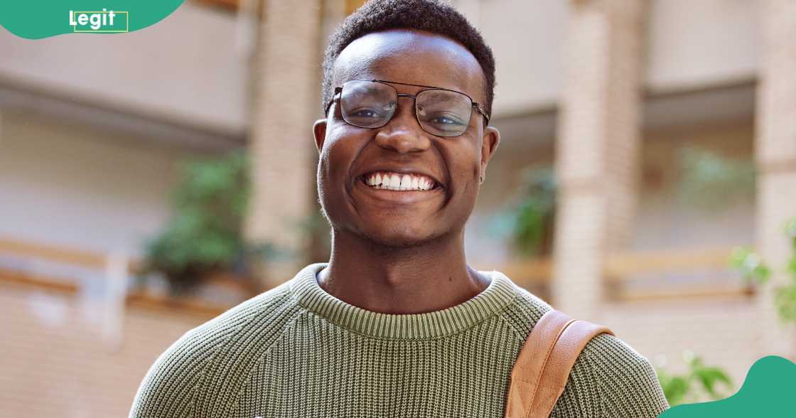 A male African college student A male African college student