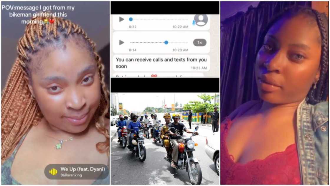 Okada service in Nigeria/Lady and bike man. Okada service in Nigeria/Lady and bike man.