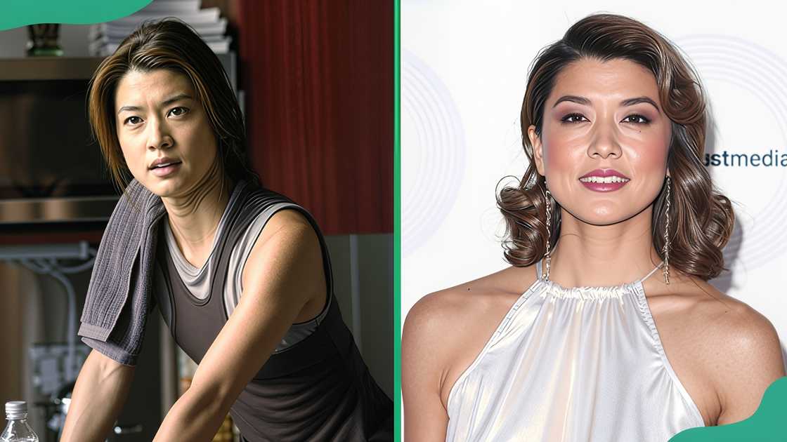Grace Park as Lieutenant Sharon 'Boomer' Valerii in Battlestar Galactica. Grace Park at The Beverly Hilton Hotel Grace Park as Lieutenant Sharon 'Boomer' Valerii in Battlestar Galactica. Grace Park at The Beverly Hilton Hotel