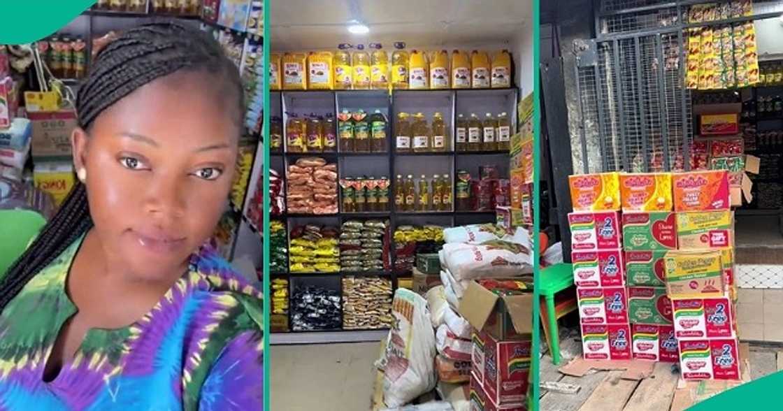 Nigerian lady emotional after opening provision shop