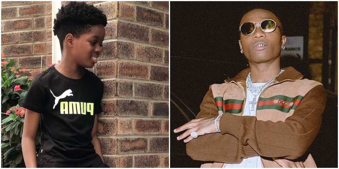 Wizkid and his first son Boluwatife Wizkid and his first son Boluwatife