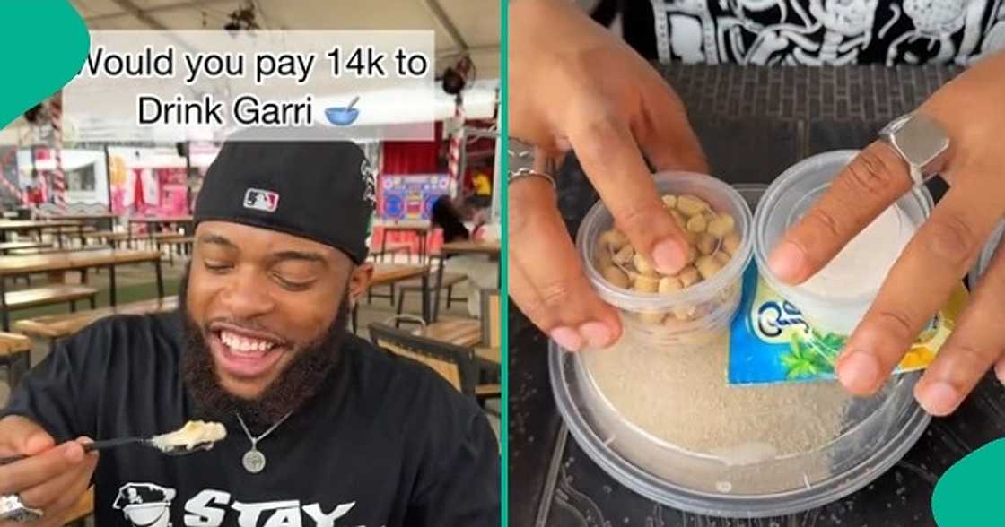 Man spends N14k to drink garri at restaurant Man spends N14k to drink garri at restaurant