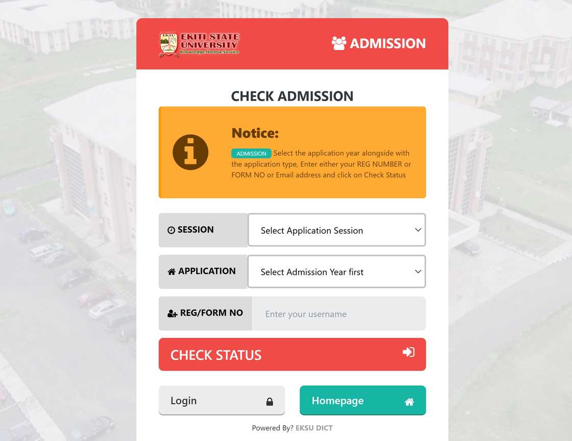 Checking EKSU admission list Checking EKSU admission list