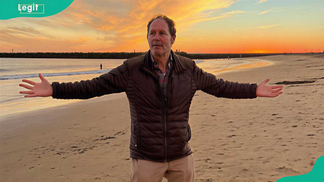 Steve Spitz on a beach during sunset Steve Spitz on a beach during sunset