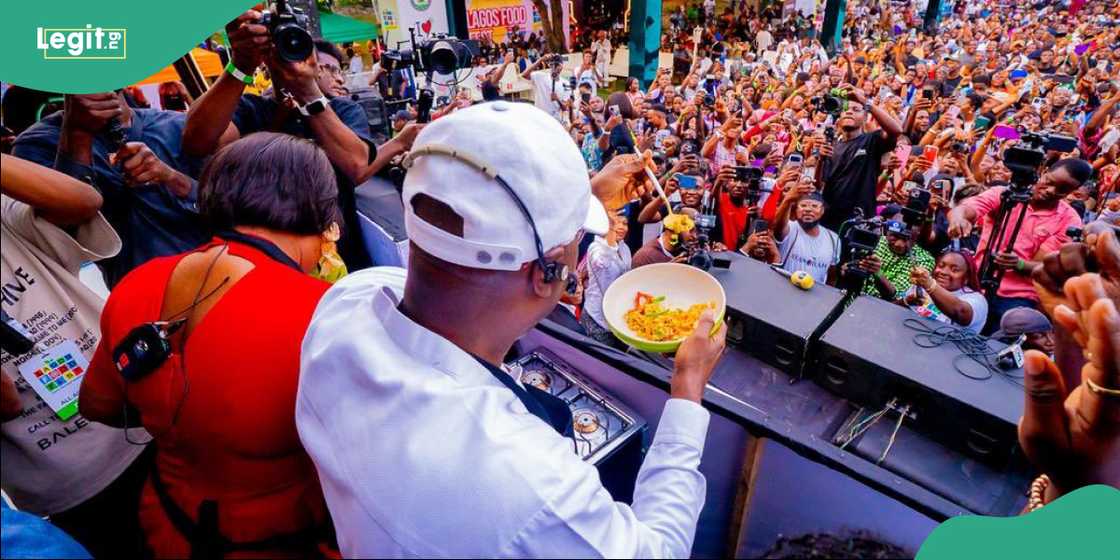 Governor Sanwo-Olu attends the Lagos Food Festival amid cheers from the crowd. Governor Sanwo-Olu attends the Lagos Food Festival amid cheers from the crowd.
