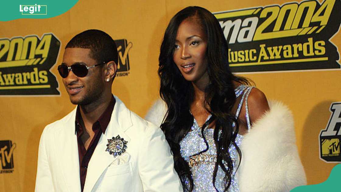 US singer Usher and British model Naomi Campbell at the MTV Europe Music Awards
