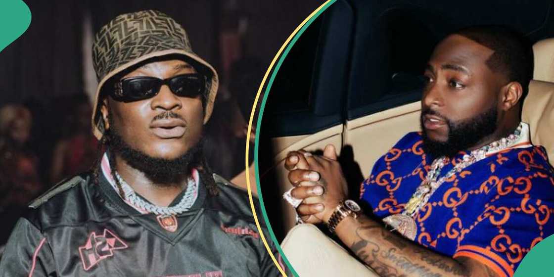 Peruzzi reveals Davido used to pay him for writing songs with his old clothes. Peruzzi reveals Davido used to pay him for writing songs with his old clothes.