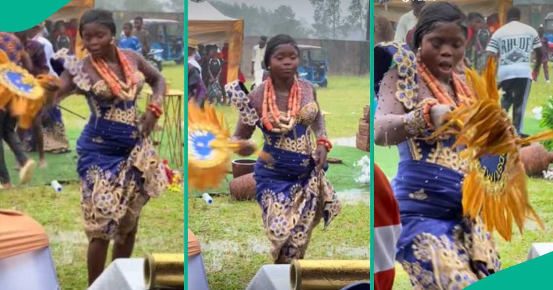 Traditional wedding in Nigeria/Bride in cute outfit.