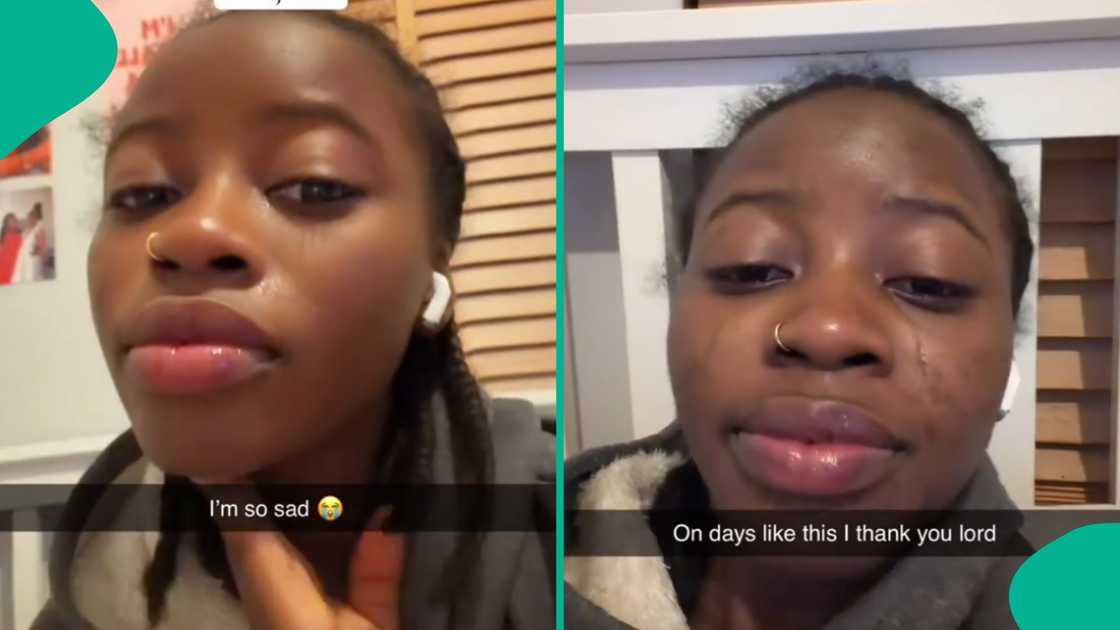 Nigerian lady searching for COS breaks down in tears in a video.