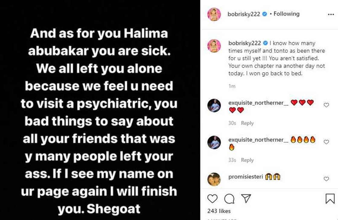 Bobrisky Vs Halima Abubakar: I'll Finish You If I See My Name on Your Page Again, Crossdresser Blows Hot Bobrisky Vs Halima Abubakar: I'll Finish You If I See My Name on Your Page Again, Crossdresser Blows Hot