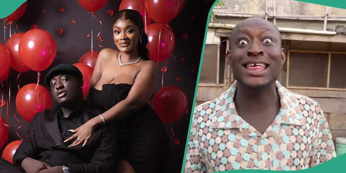Carter Efe's girlfriend reacts to comments calling him ugly. Carter Efe's girlfriend reacts to comments calling him ugly.