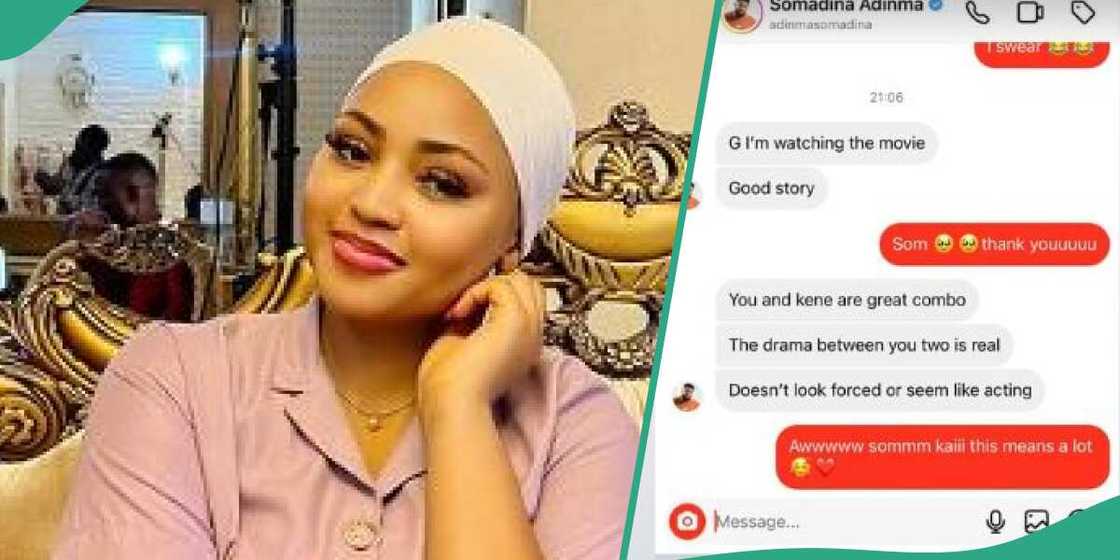 Actress Regina Daniels and her chat