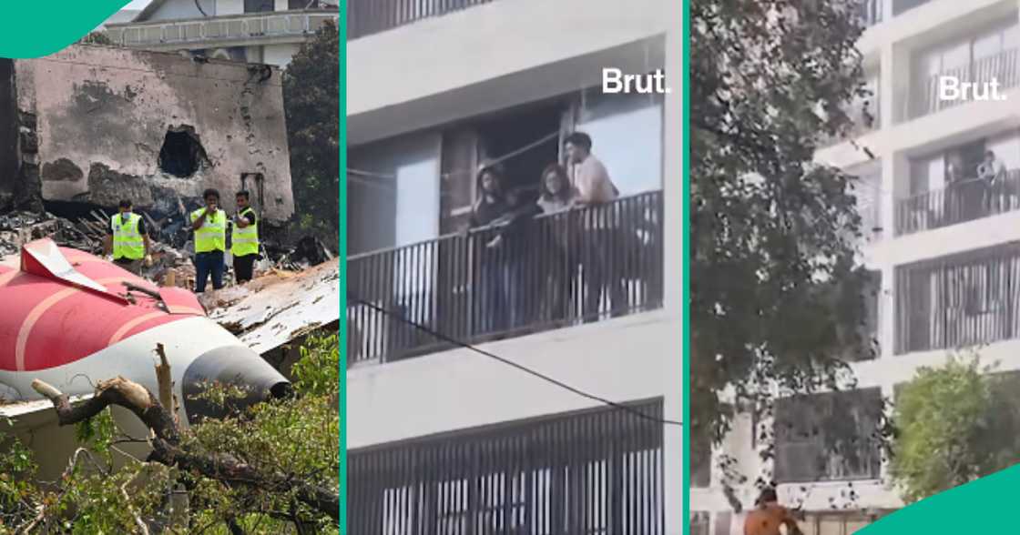 Reactions as new video shows students jumping out of building after Air India crash Reactions as new video shows students jumping out of building after Air India crash