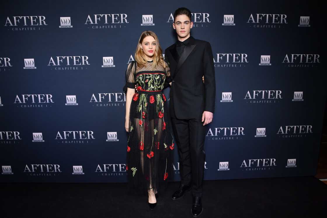 Actors Josephine Langford and Hero Fiennes Tiffin at Hotel Royal Monceau Raffles Actors Josephine Langford and Hero Fiennes Tiffin at Hotel Royal Monceau Raffles