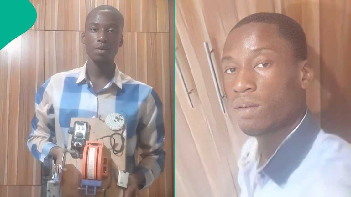 A young Nigerian inventor built a wireless electrical changeover system that works with a mobile phone A young Nigerian inventor built a wireless electrical changeover system that works with a mobile phone