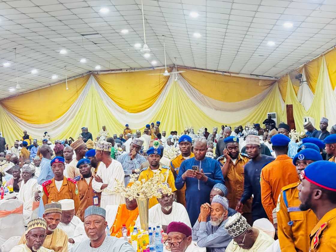 Wani sashe na mahalarta auren dan Abdulaziz Yari a Kaduna Wani sashe na mahalarta auren dan Abdulaziz Yari a Kaduna