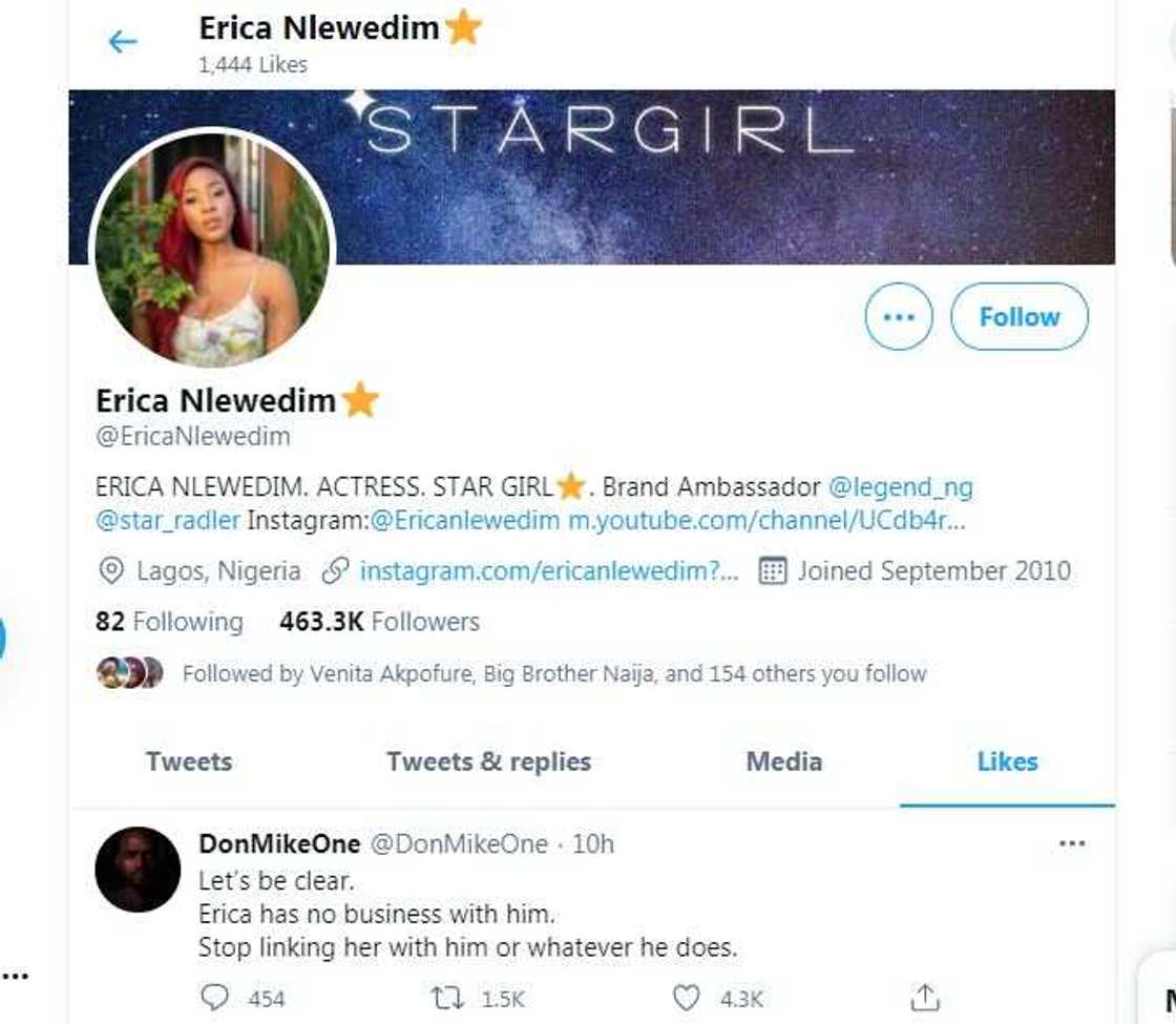 BBNaija’s Erica endorses tweet saying she has no business with Kiddwaya BBNaija’s Erica endorses tweet saying she has no business with Kiddwaya
