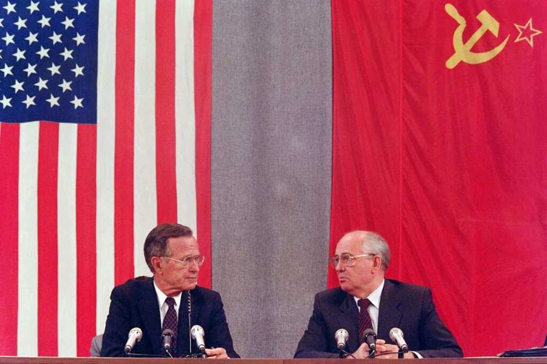 Gorbachev, pictured here with former US president George Bush, is credited with helping thaw US-Soviet relations Gorbachev, pictured here with former US president George Bush, is credited with helping thaw US-Soviet relations