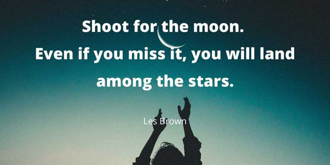 Shoot for the moon quote