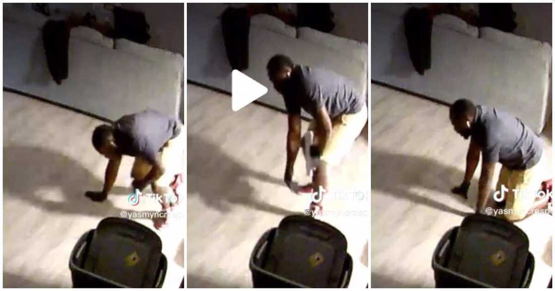 Maintenance man, cameras, praising God Maintenance man, cameras, praising God