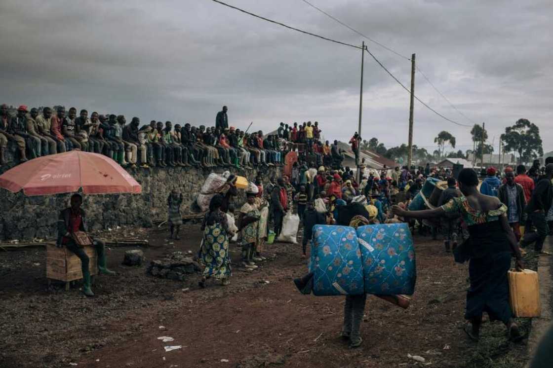 Thousands of people have fled to Goma from the advancing M23 Thousands of people have fled to Goma from the advancing M23