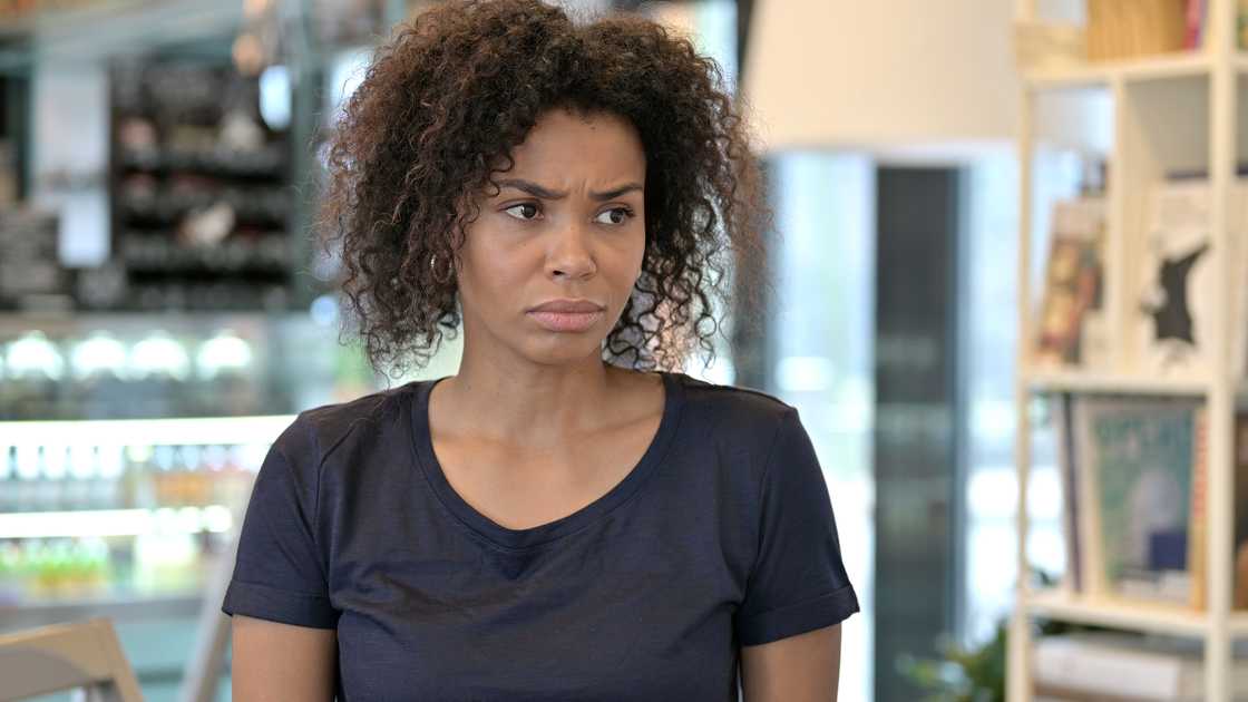 A worried woman A worried woman