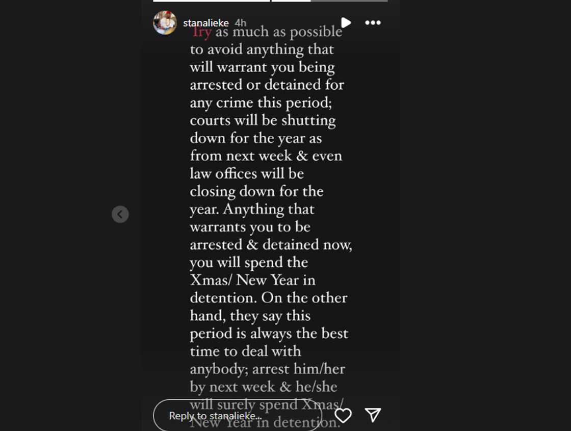 Screenshot of Speed Darlington's lawyer's warning to Nigerians