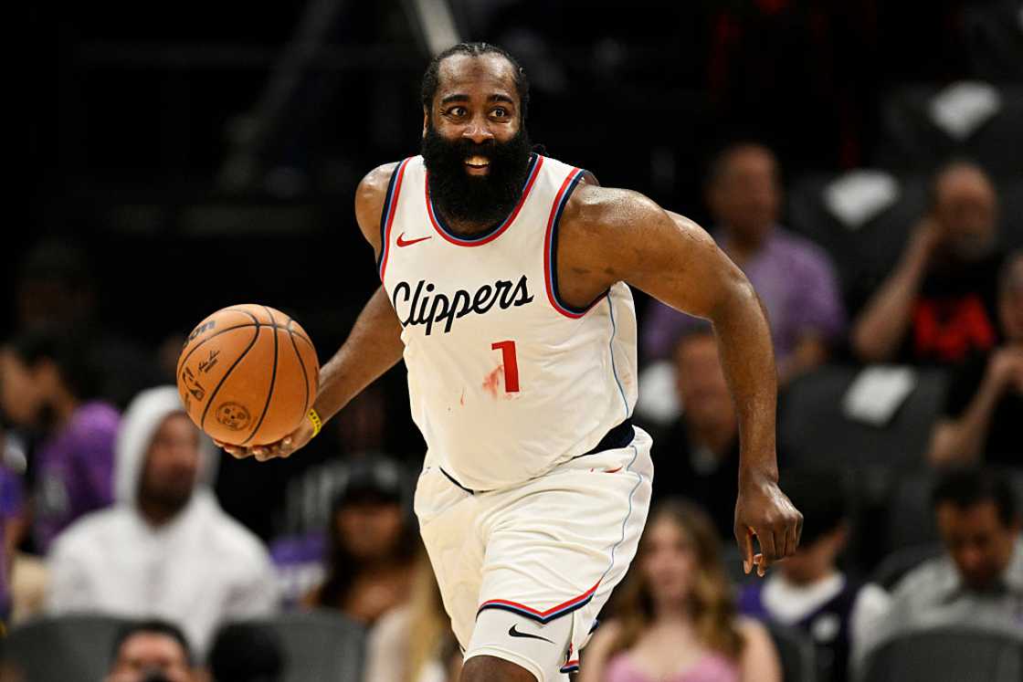 James Harden dribbles against the Sacramento Kings in the second quarter James Harden dribbles against the Sacramento Kings in the second quarter