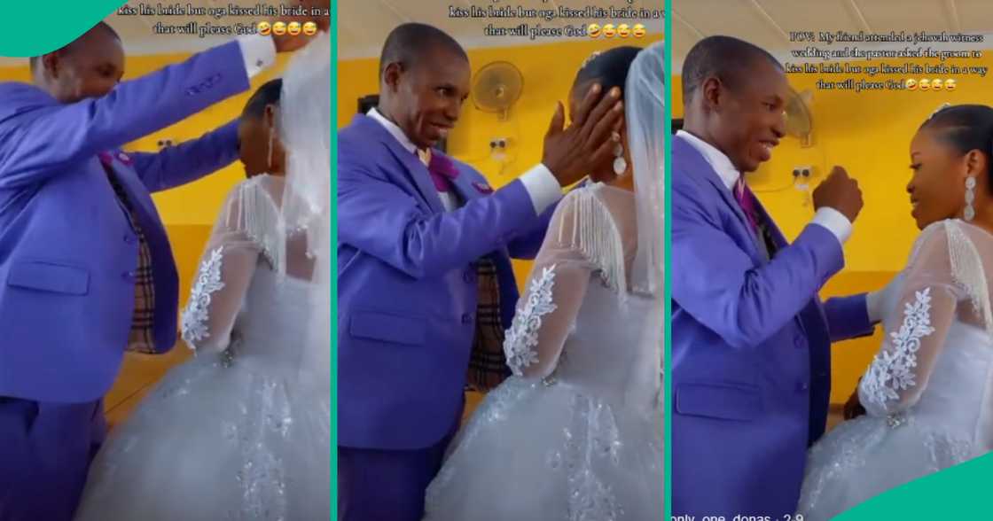 Jehovah's Witness groom refuses to kiss bride, pecks her instead