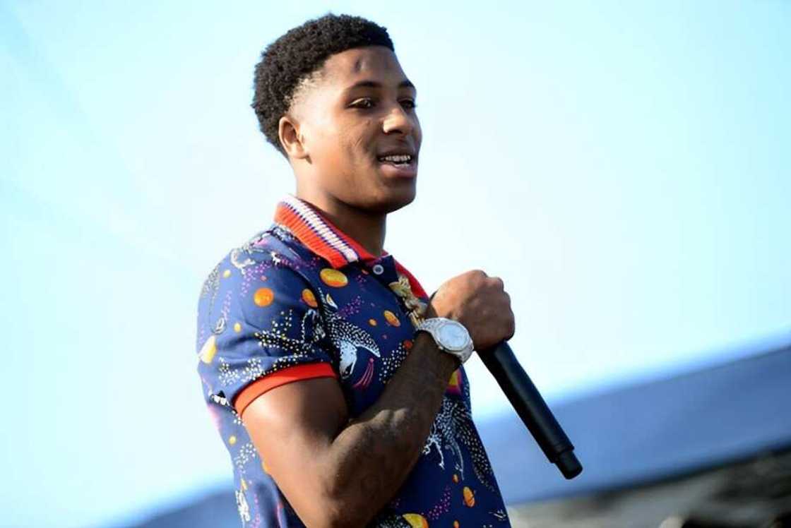 Rapper Youngboy at Angel Stadium of Anaheim in Anaheim, California.