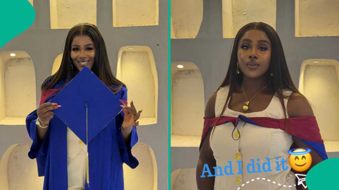 Lady rejoices as she bags degree after writing JAMB exam 5 times and resitting 4 exams in school Lady rejoices as she bags degree after writing JAMB exam 5 times and resitting 4 exams in school