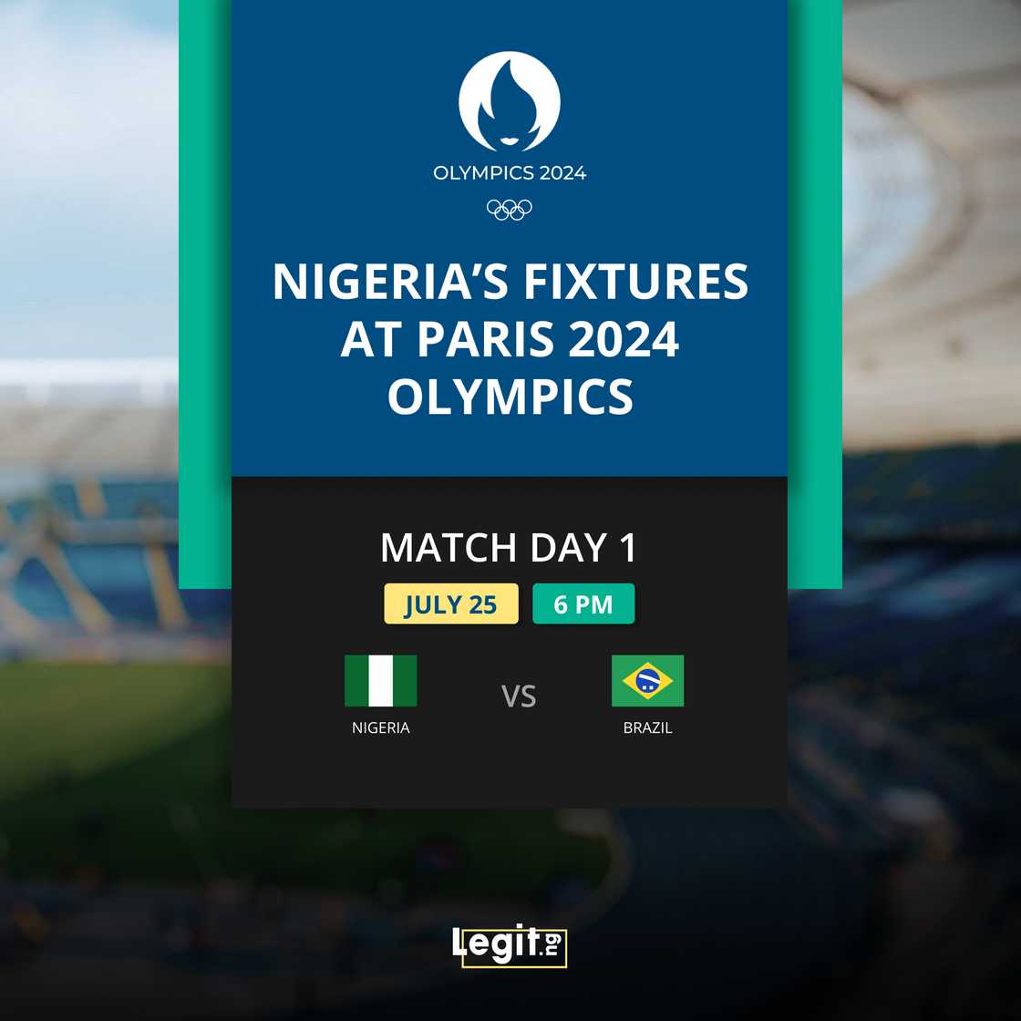 Olympics football schedule for Nigeria's Super Falcons Olympics football schedule for Nigeria's Super Falcons