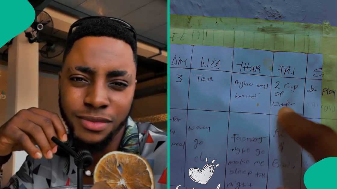 Man amused after finding funny food timetable in neighbour's kitchen, shares video Man amused after finding funny food timetable in neighbour's kitchen, shares video