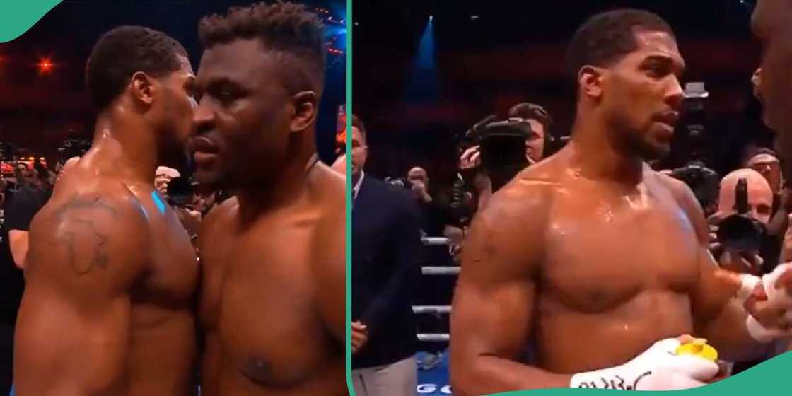 Anthony Joshua tells Ngannou not to leave boxing. Anthony Joshua tells Ngannou not to leave boxing.