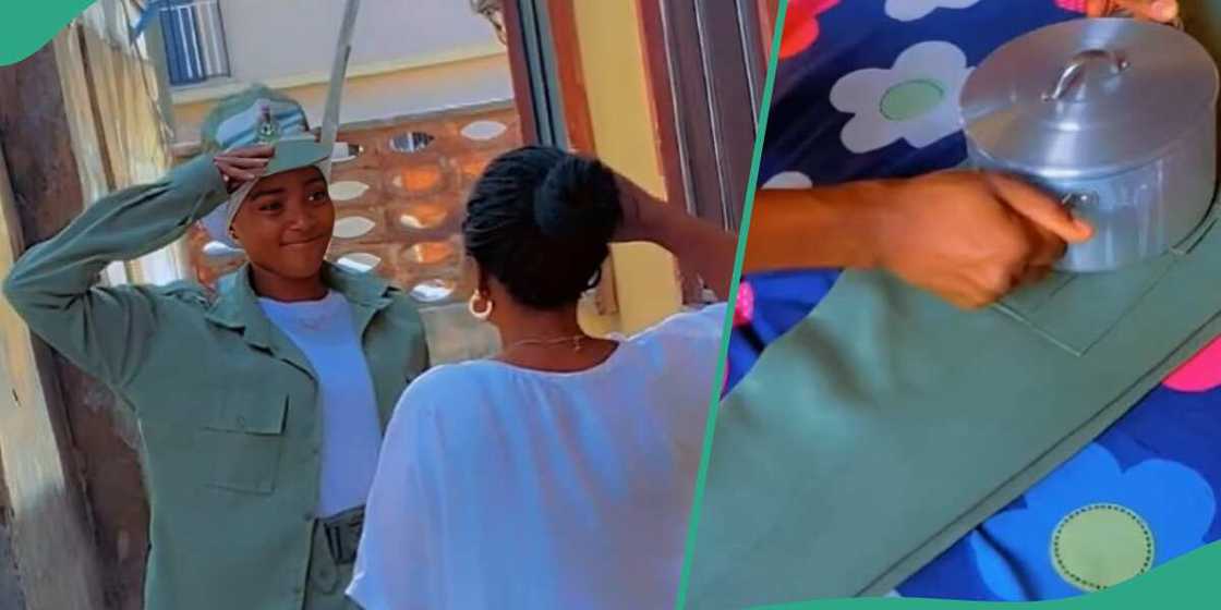 Nigerian corper irons khaki with hot pot Nigerian corper irons khaki with hot pot