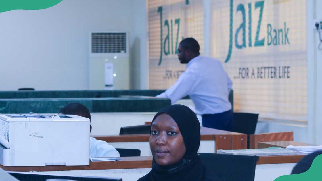 Jaiz Bank staff member in a banking hall
