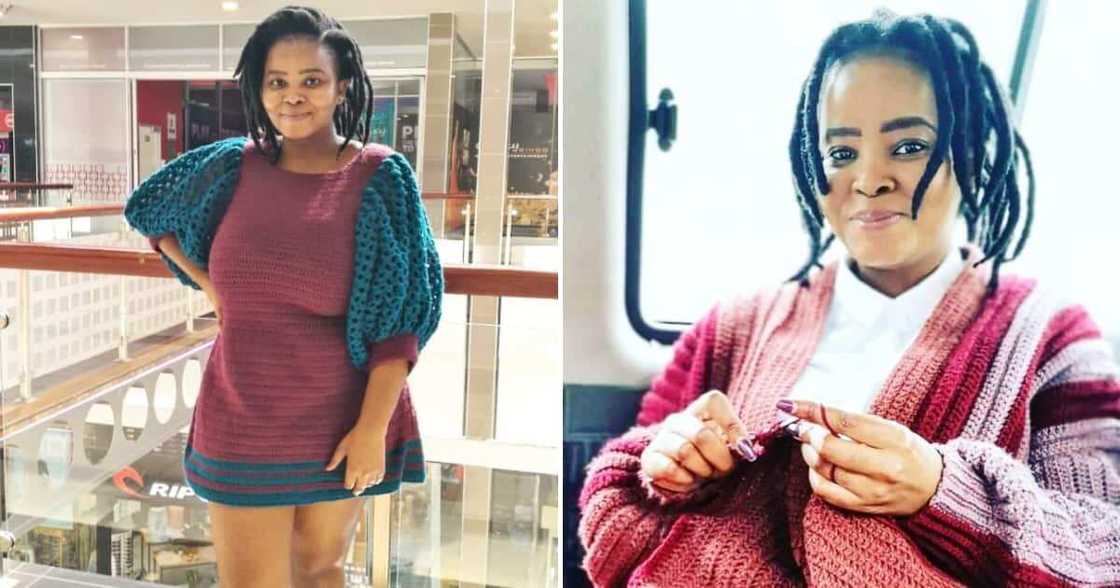 A young Durban woman crochets clothing and bags to make a living A young Durban woman crochets clothing and bags to make a living