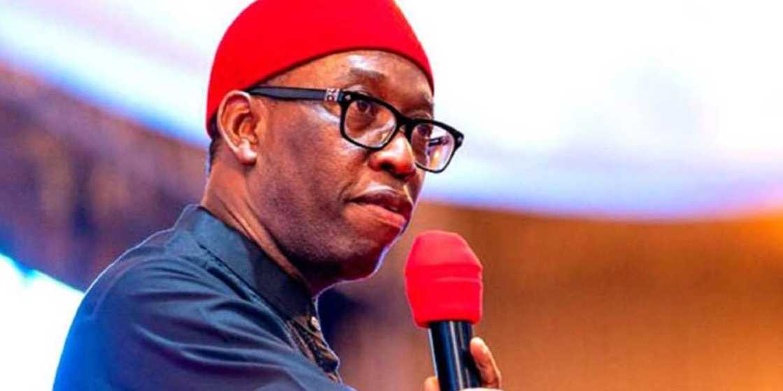 Gwamna Okowa na jihar Delta. Gwamna Okowa na jihar Delta.