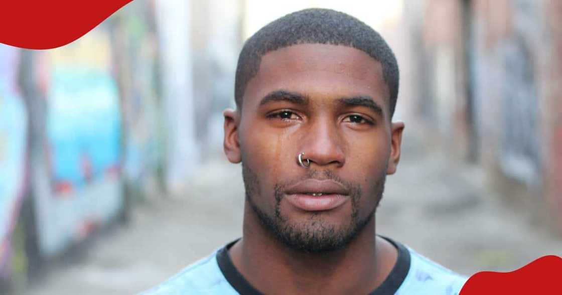 Man crying. Man crying.