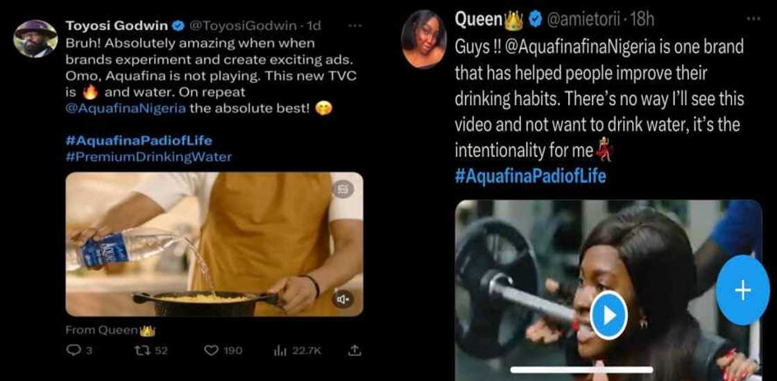 Hilda Baci, Jemima Osunde, Others Share Reactions From Aquafina #Padioflife TVC Hilda Baci, Jemima Osunde, Others Share Reactions From Aquafina #Padioflife TVC