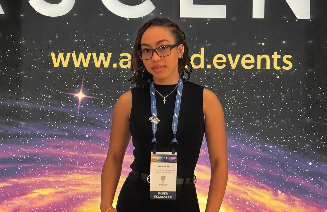 A space policy student at the University of Toronto Scarborough (UTSC) poses for a photo