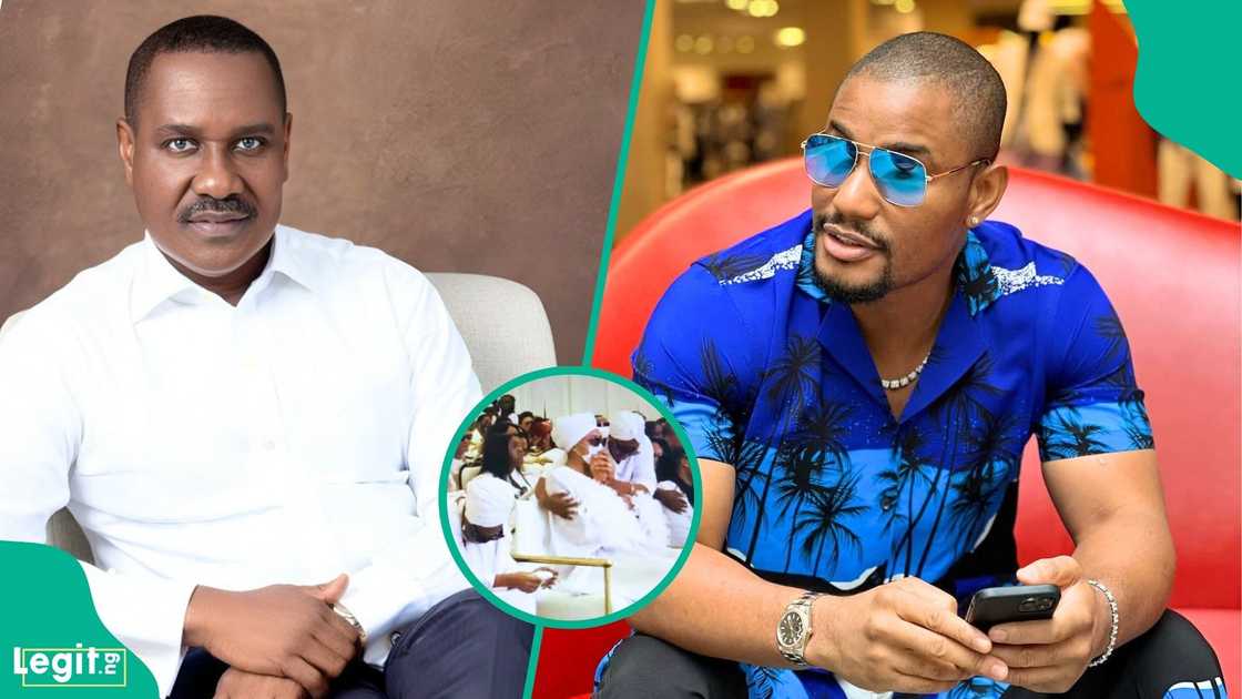 Emotional moment as Pastor Ituah Ighodalo encourages Alexx Ekubo’s widow and prays for God’s comfort