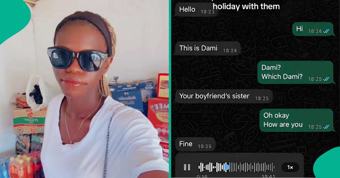 Lady stirs mixed reactions as she displays message she was sent by her boyfriend's sister