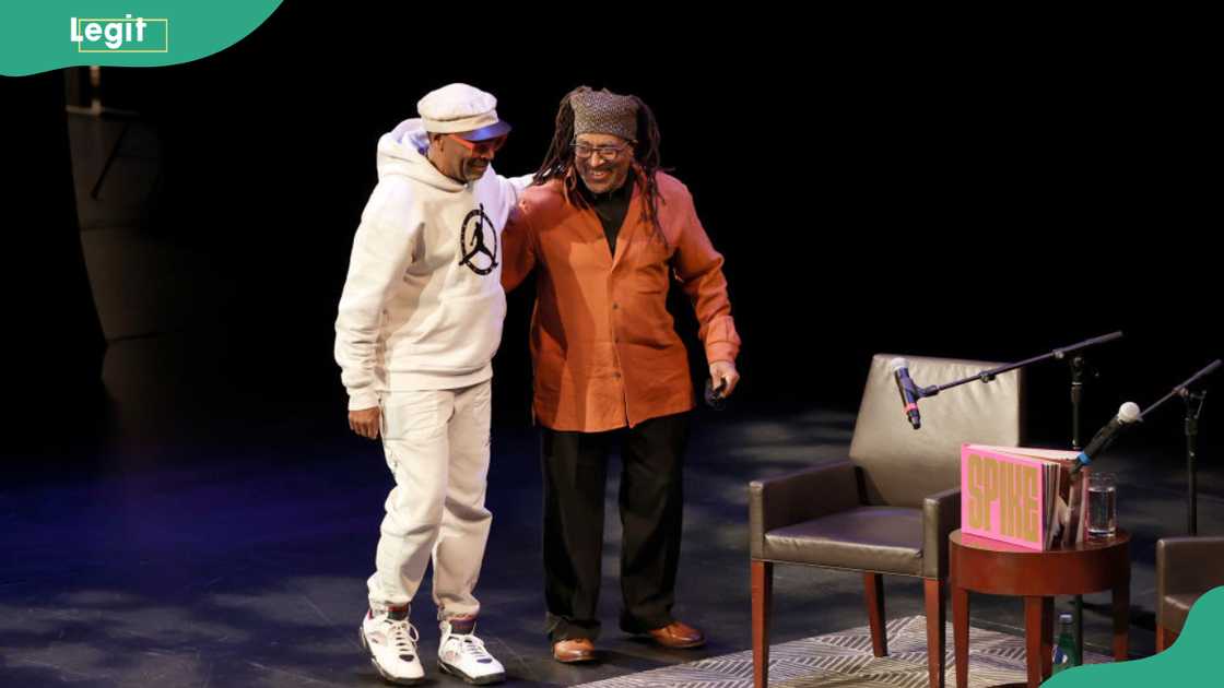 Spike Lee and his brother David Lee at the Brooklyn Academy of Music Spike Lee and his brother David Lee at the Brooklyn Academy of Music